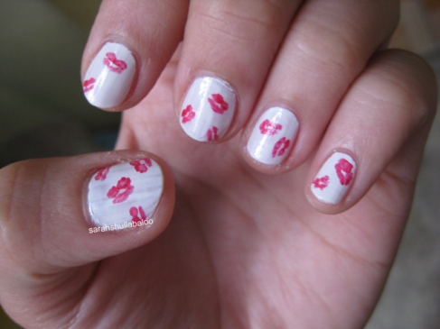 valentine's day nail art design